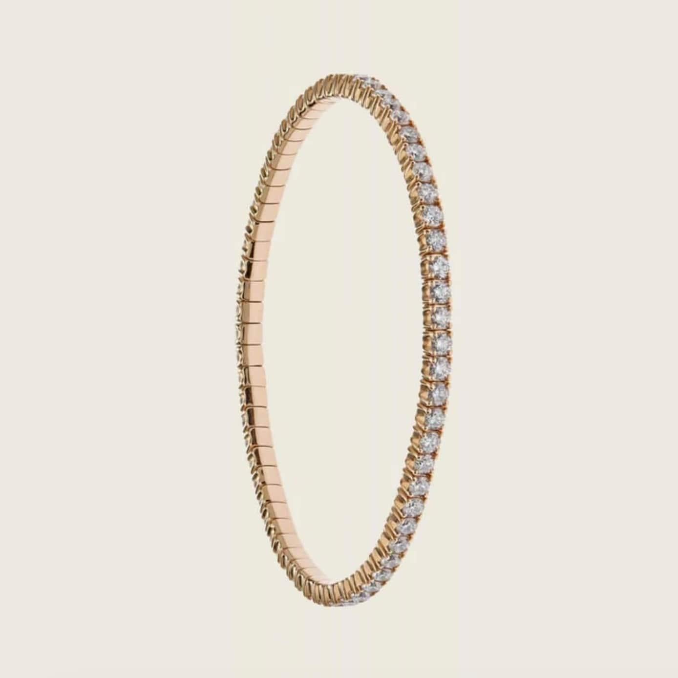 Contemporary Elia 4.6 Carat Diamond Stretch Tennis Bracelet For Sale