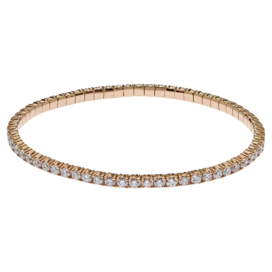 Elia 4.6 Carat Diamond Stretch Tennis Bracelet For Sale