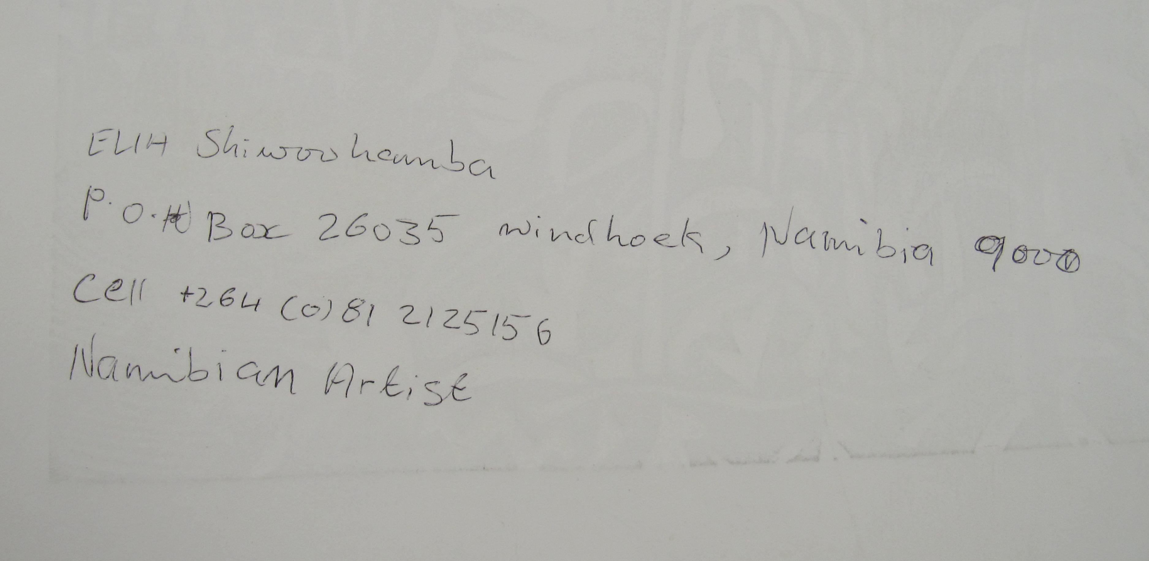 Elia Shiwoohamba ( Namibia, 1981) Erntezeit Linoschliff Afrikanische Schule 2006 im Angebot 3