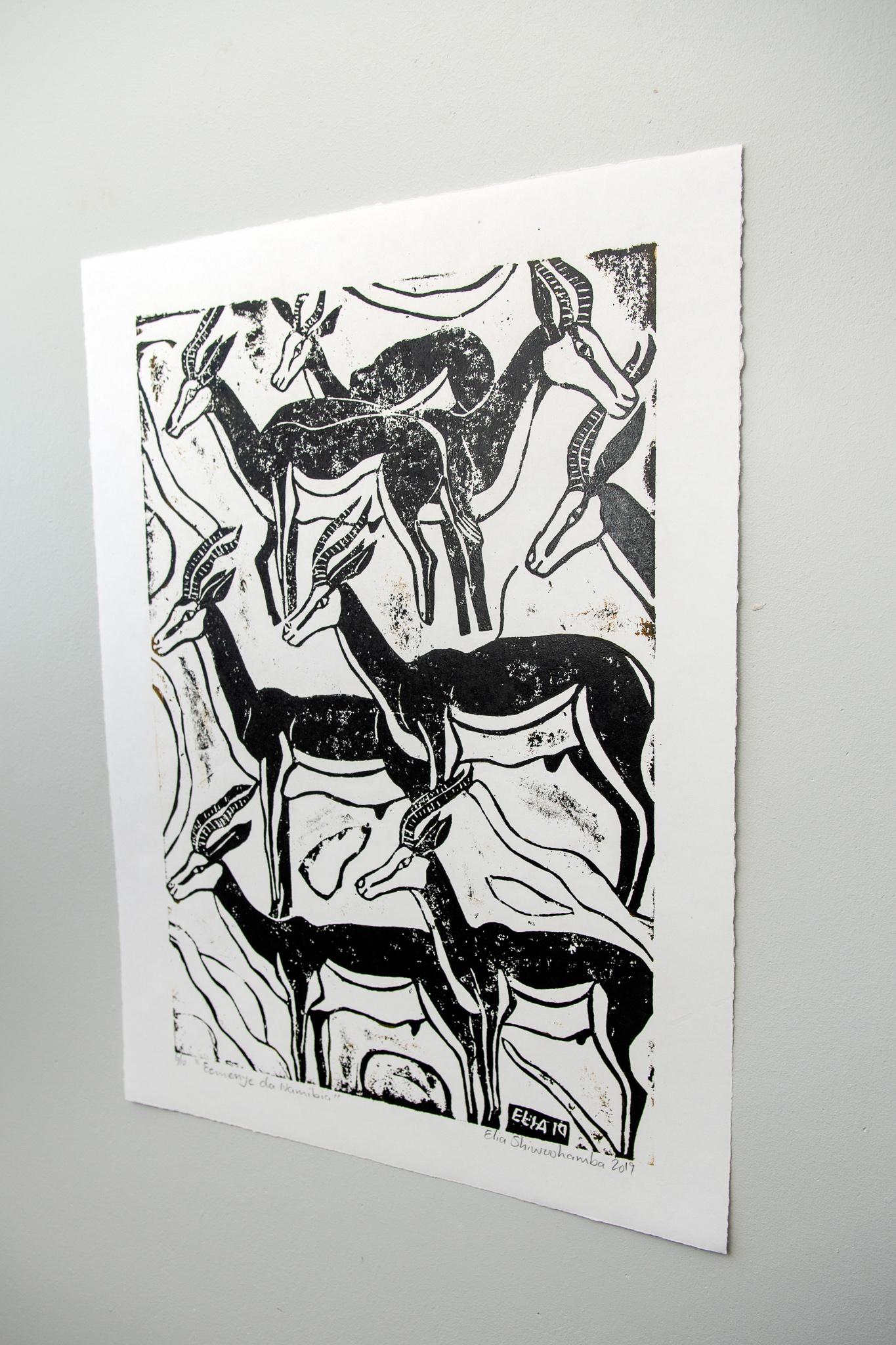 Eemenye da Namibia, Elia Shiwoohamba, Cardboard print on paper For Sale 2