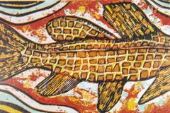 Giraffe Catfish, Elia Shiwoohamba, Cardboard print on paper