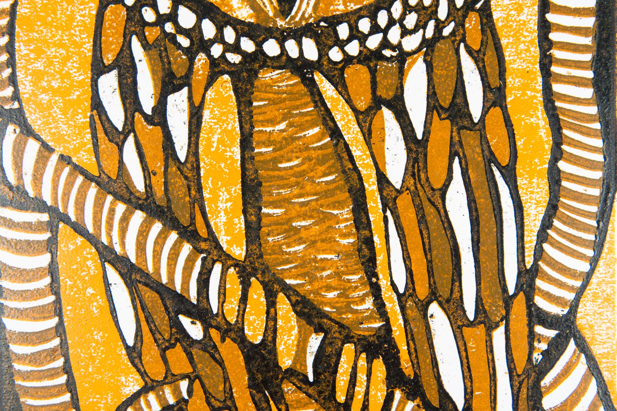 Long Eared Owl, 2009. Cardboard print on paper. Edition of 10.

Elia Shiwoohamba was born in 1981 in Windhoek, Namibia. He graduated from the John Muafangejo Art Centre in Windhoek in 2006. Specialising in printmaking and sculpture, Shiwoohamba