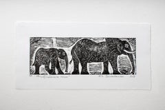 Okandjambwena naina, Elia Shiwoohamba, Linoleum block print