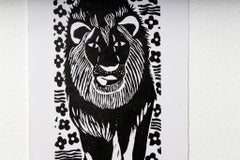 Onghoshi, Elia Shiwoohamba, Linoleum block print