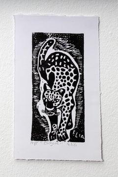 Used Ongwe, Elia Shiwoohamba, Linoleum block print