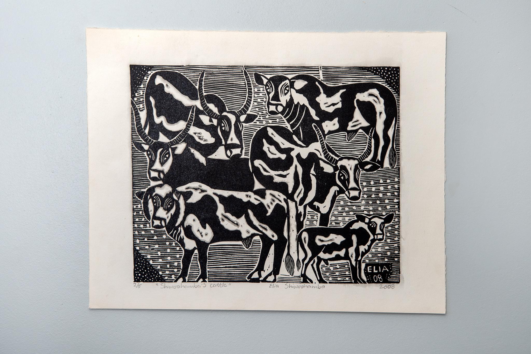 cow block print