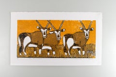 The Gemsboks, Elia Shiwoohamba, Cardboard print on paper