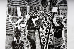 Together we do better, Elia Shiwoohamba, Linoleum block print