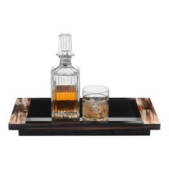 Elia Tray in Corno Italiano and Glossy Ebony, Mod. 4716