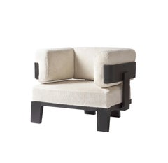 Elian Black and White Armchair