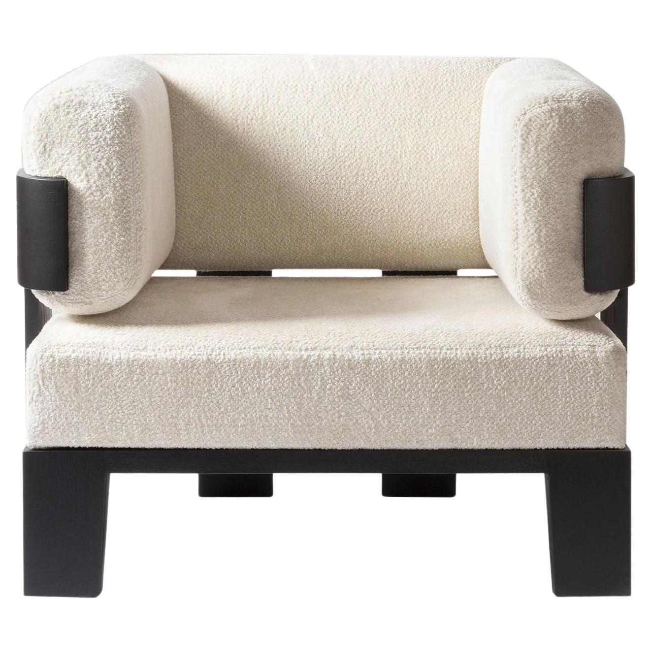 Elian Black and White Armchair