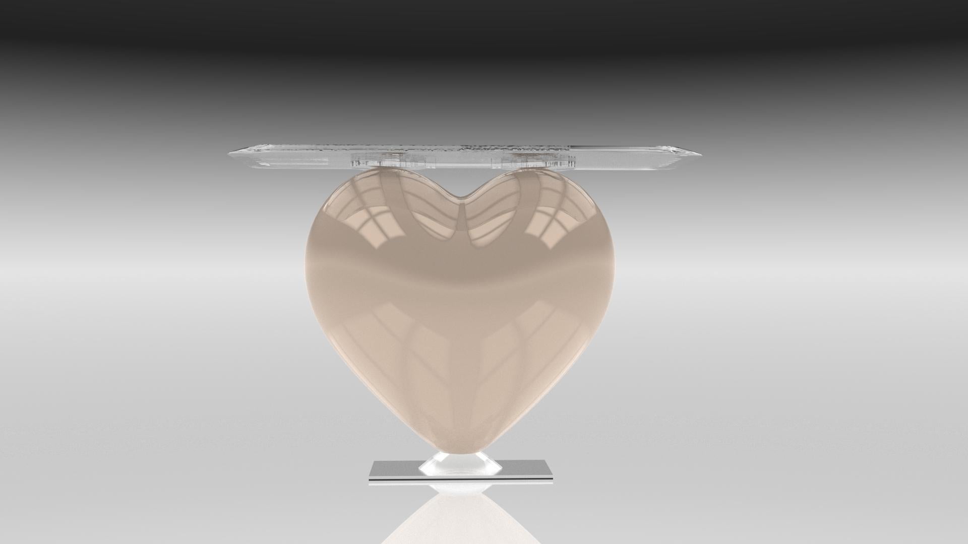 Eje-Design, a visionary design house, unveils a masterpiece that embodies the essence of love and elegance. This sculptural console is more than just furniture; it’s a statement. A symbol of love in its most refined and poetic form, it resonates