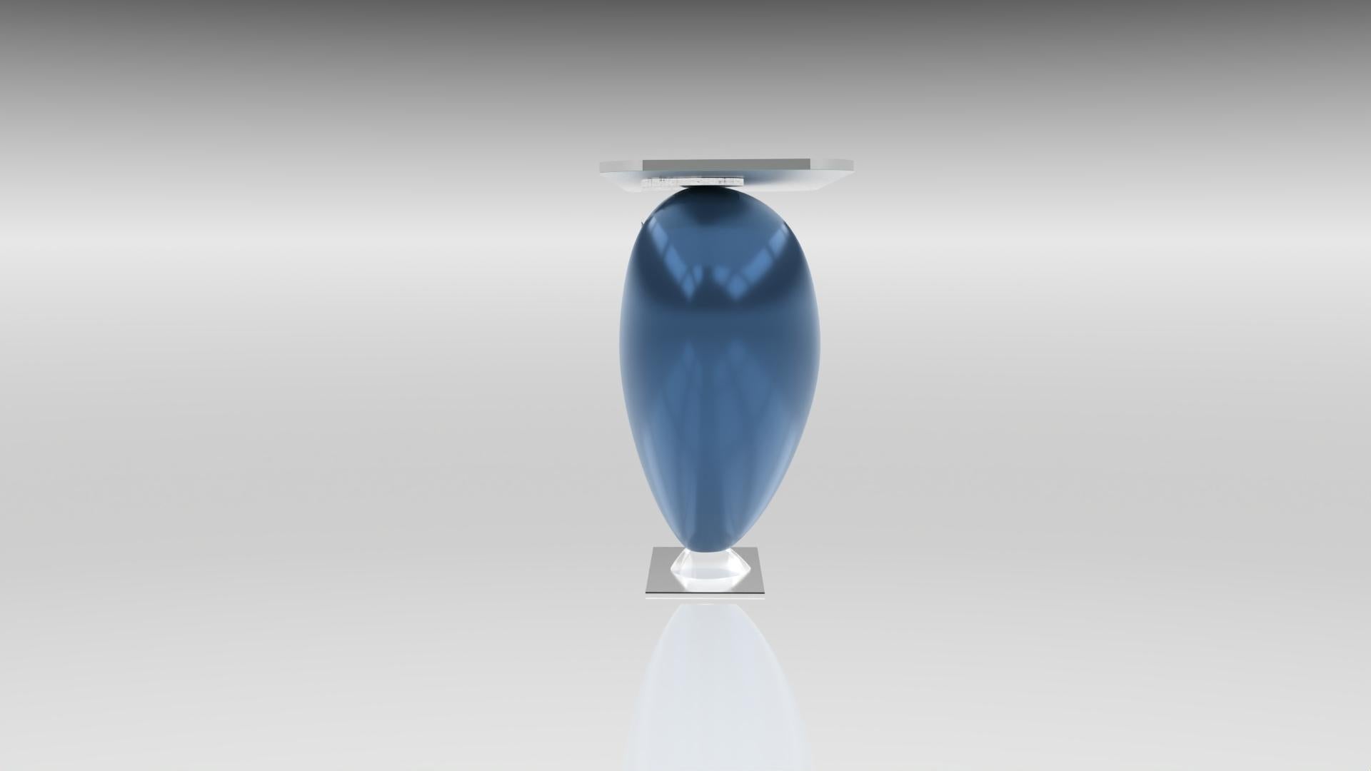 Hand-Crafted Console Eliana Lunar Blue For Sale