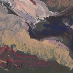 Reclined Man on a Sofa - Paint by Eliane Diverly - Mid-20th Century