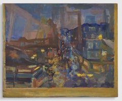 Vintage Strees of Paris - Paint by Eliane Diverly - Mid-20th Century