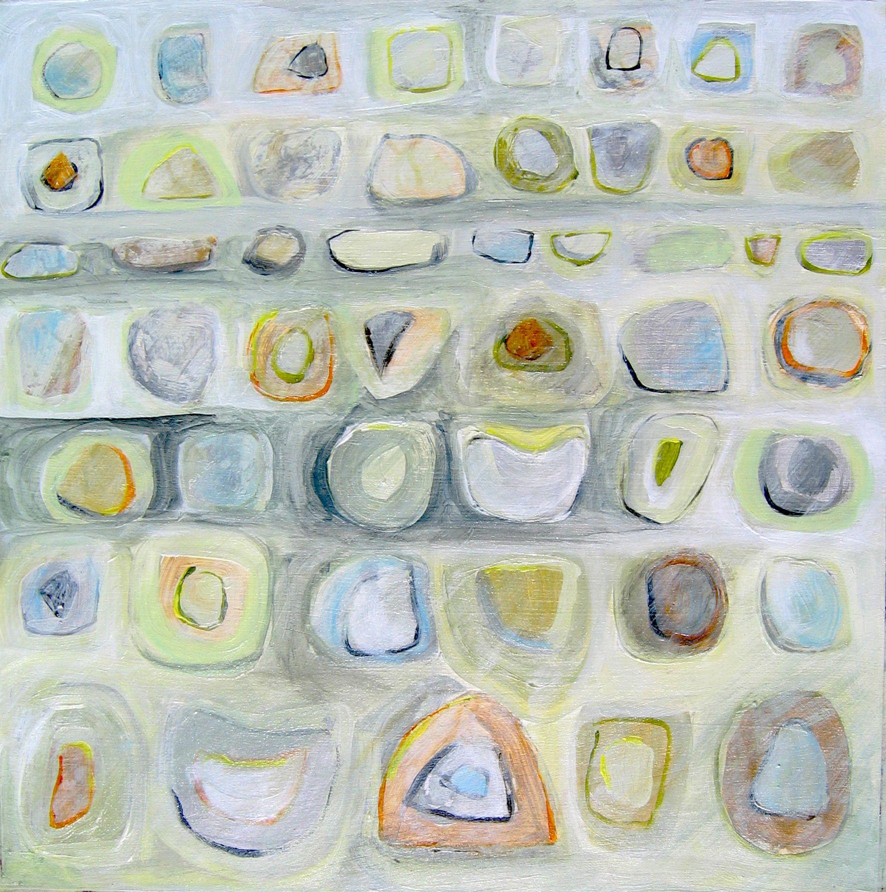Struttura cellulare II (Formazione Chinle), Pittura, Acrilico su pannello di Wood - Painting di Eliane Saheurs