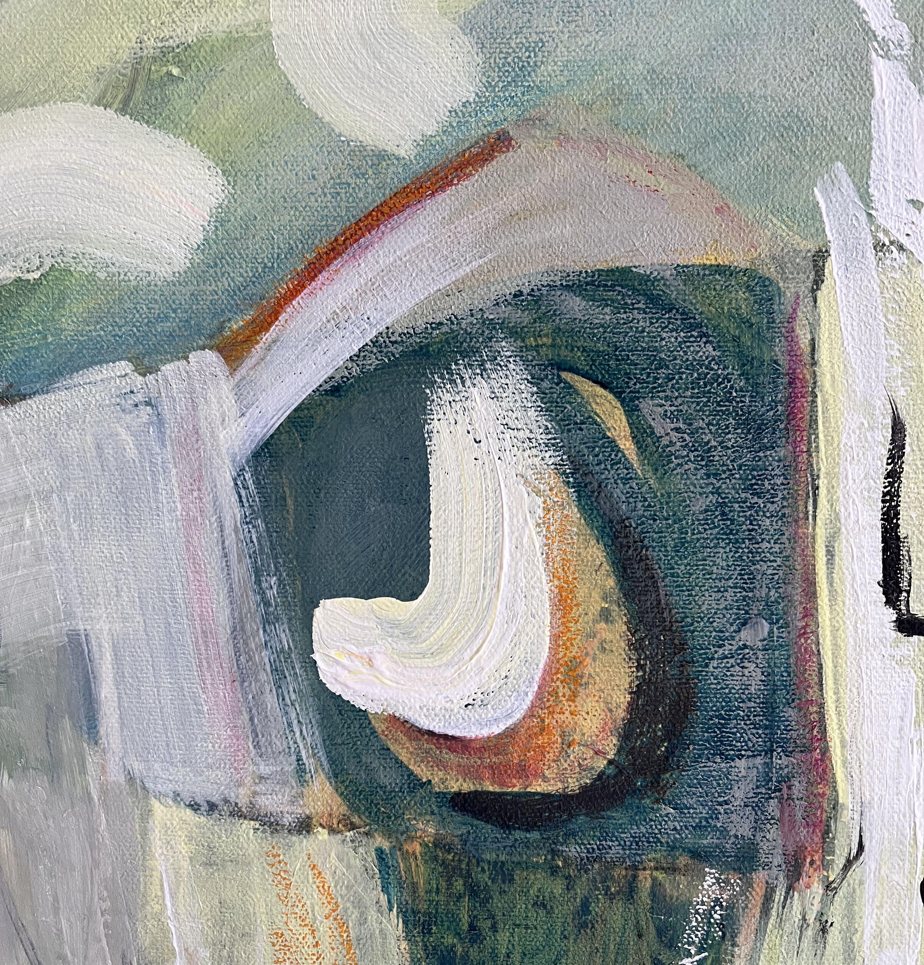 Lago e terra IV, Pittura, Acrilico su tela - Painting Espressionismo astratto di Eliane Saheurs