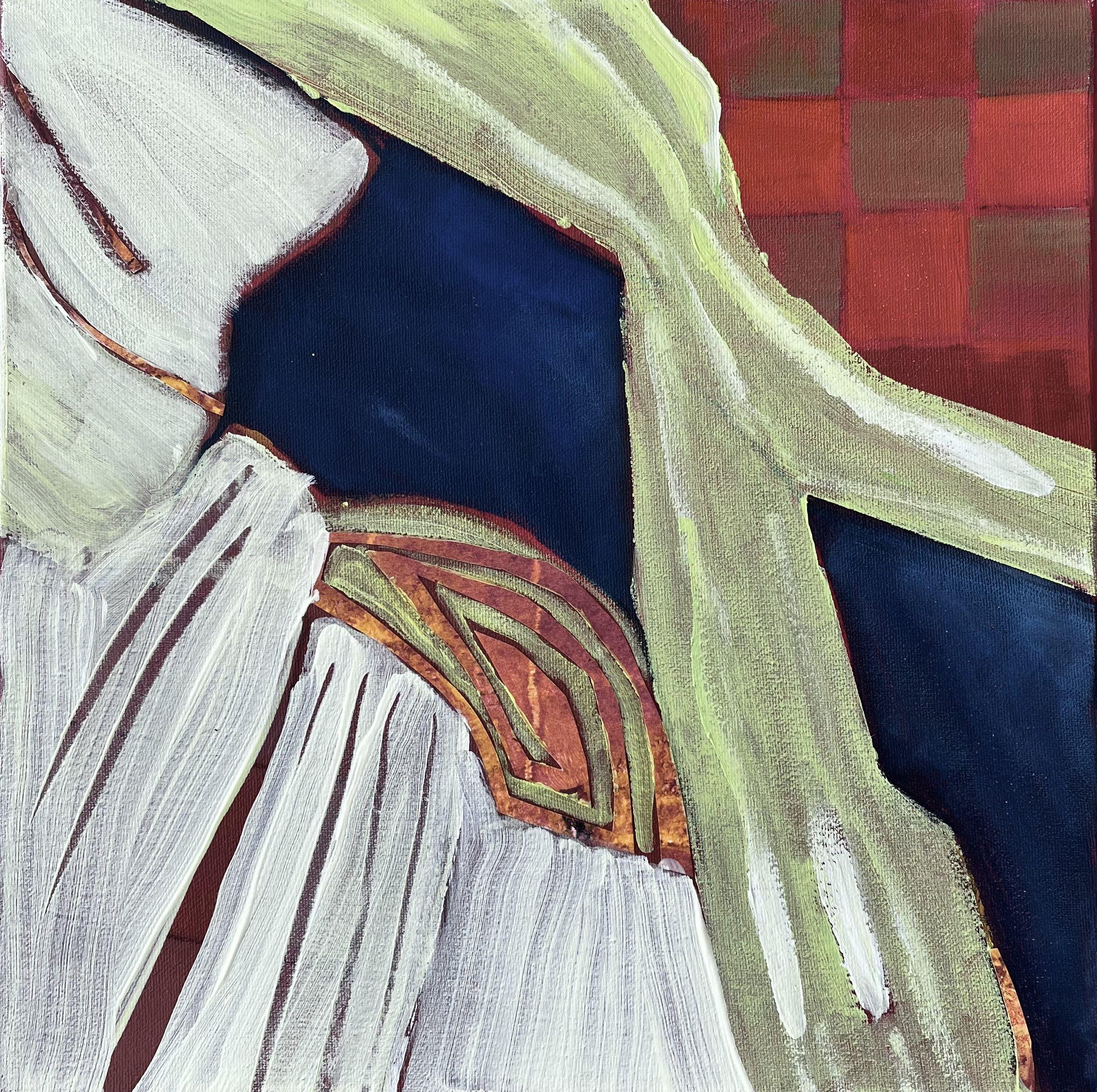 Lago e terra XI, Pittura, Acrilico su tela - Painting di Eliane Saheurs