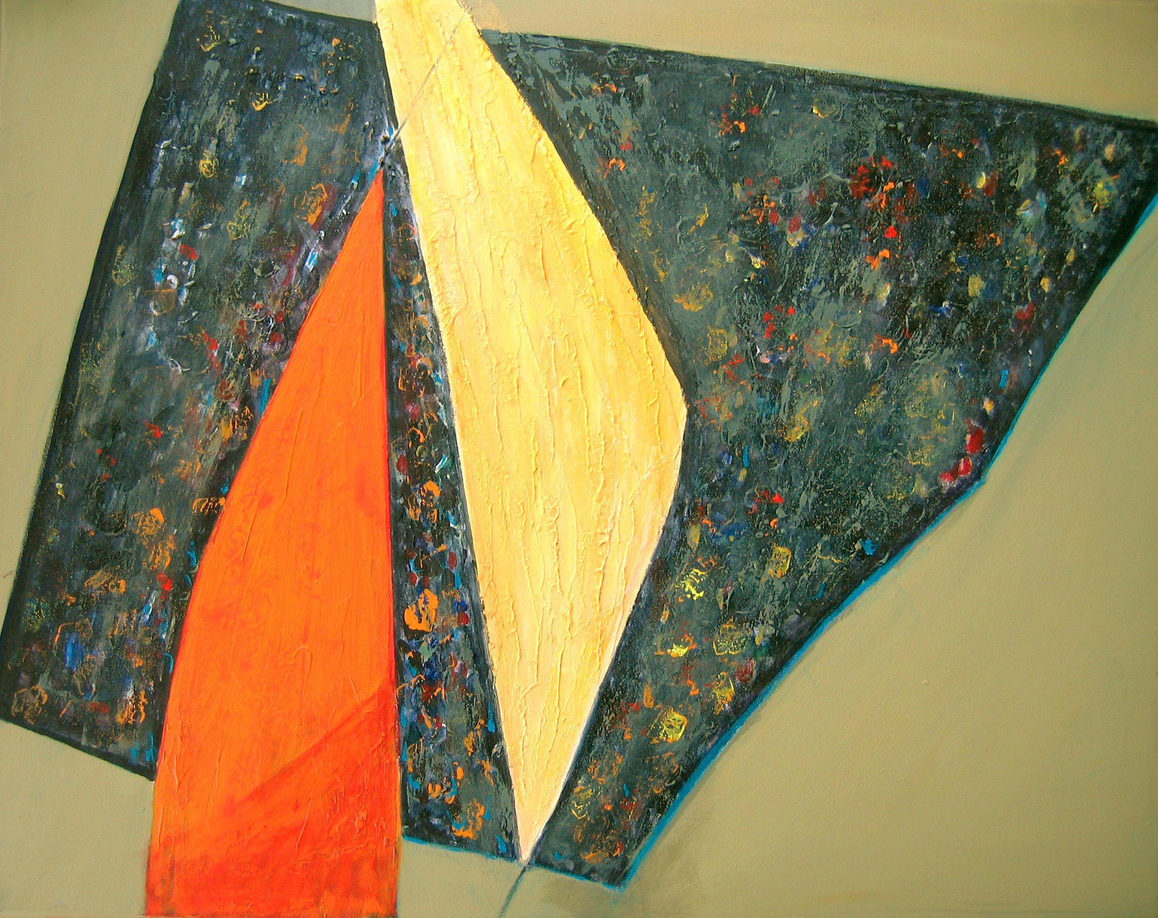 Abstract Painting di Eliane Saheurs - Senza titolo, Pittura, Acrilico su tela