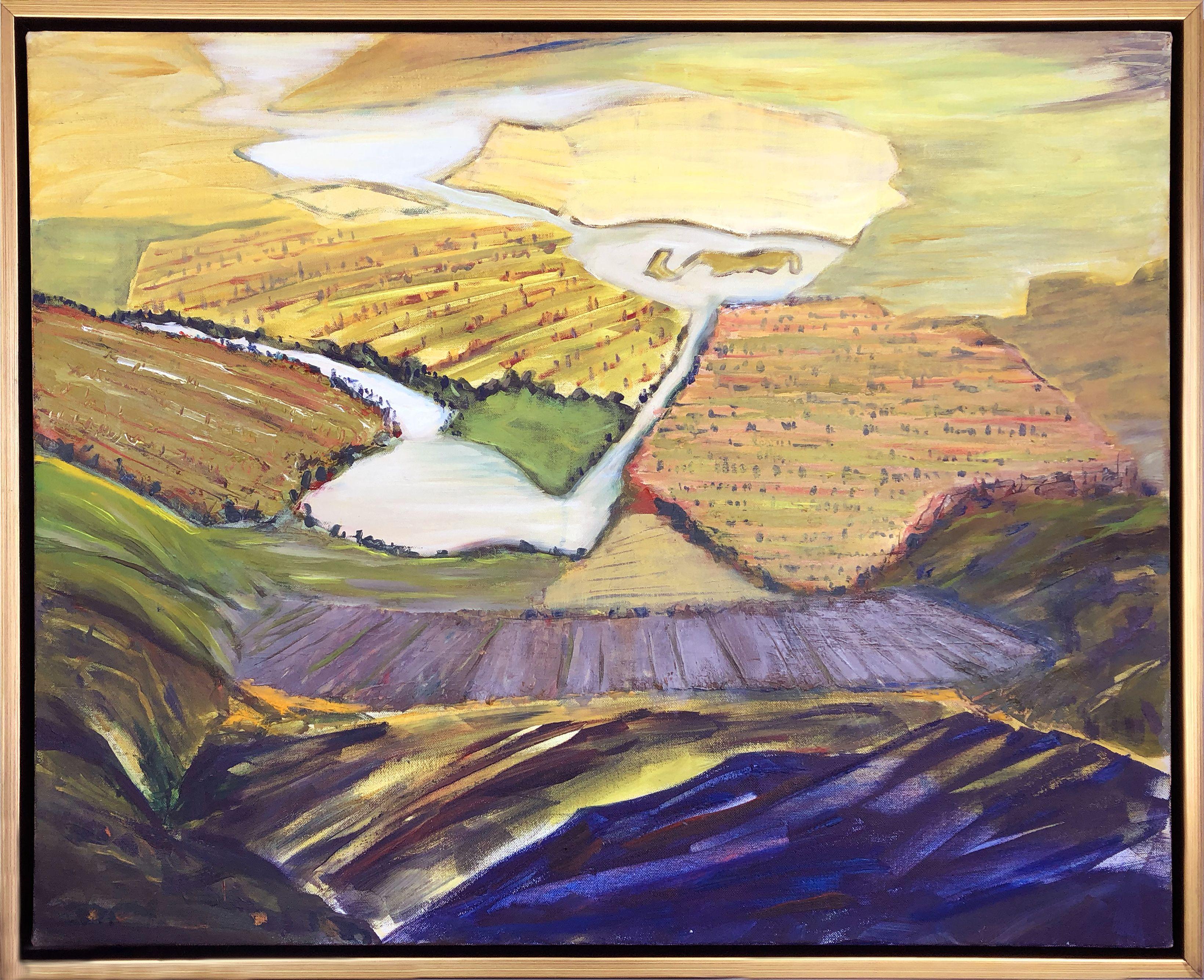Landscape Painting di Eliane Saheurs - VallÃCe de Tet, Pittura, Olio su tela