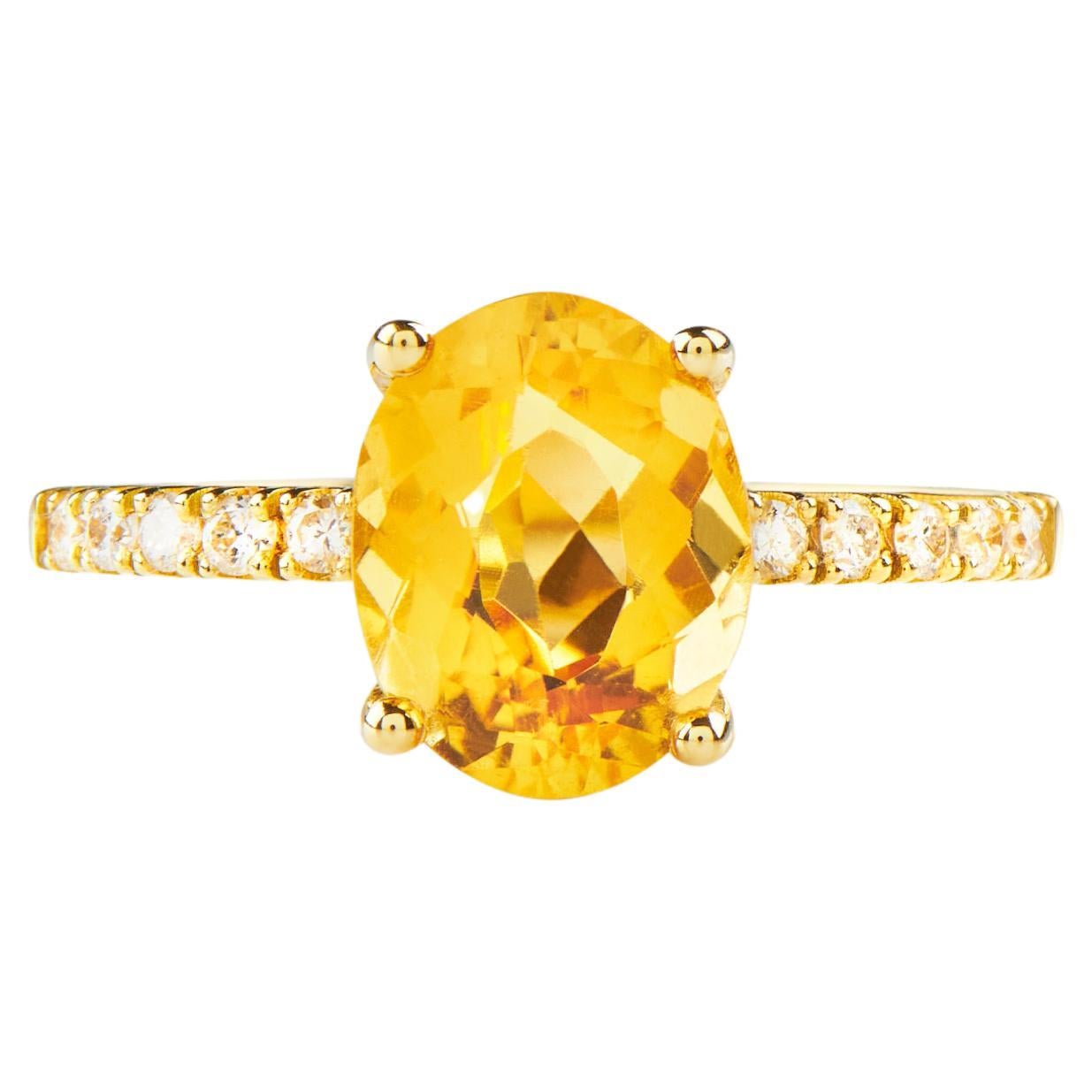 Eliania Rosetti 2,34 carats citrino 0,6 quilates diamantes e ouro 18 quilates. en vente
