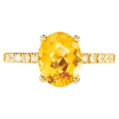 Eliania Rosetti 2,34 Karat citrino 0,6 quilates diamantes e ouro 18 quilates.
