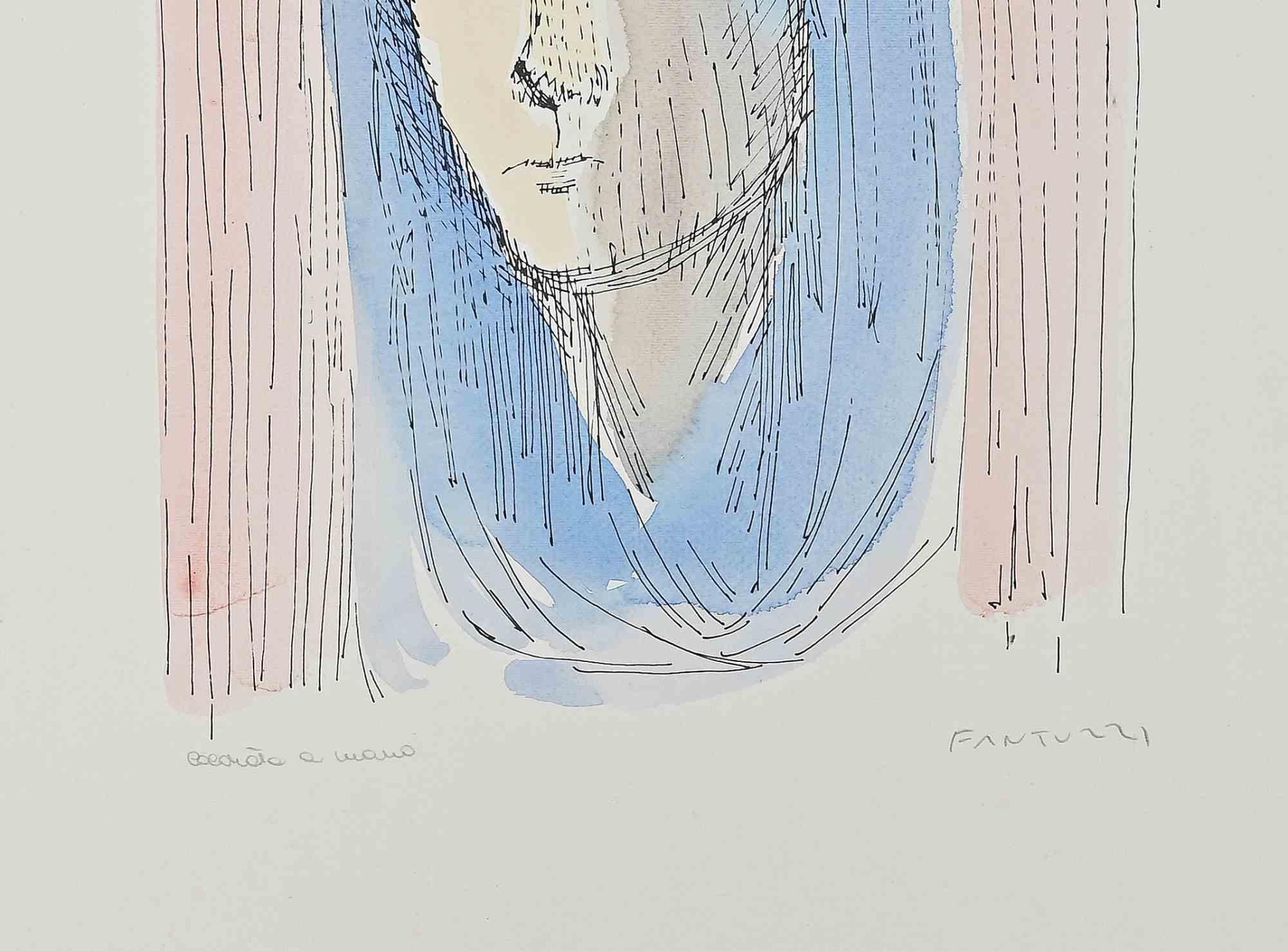 Mysterious Woman is a hand-colored etching realized by Eliano Fantuzzi in 1970s.

Hand-signed by the artist on the lower.

Written on the left