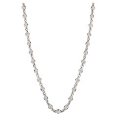 Eliantte 14K Weißgold 37ct Diamant Kugelkette Halskette EE30-040826