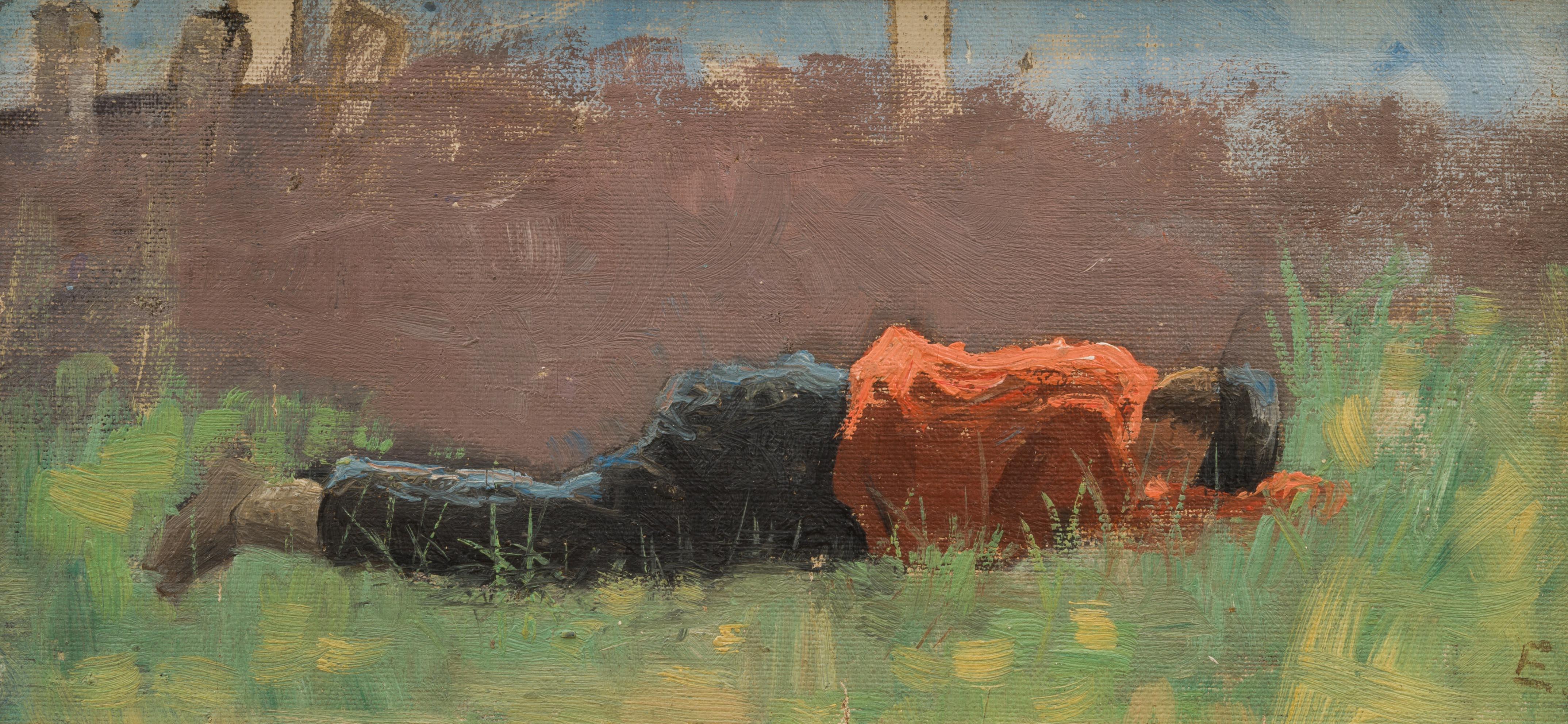 Boy in a Meadow (1885) by Elias Erdtman 3