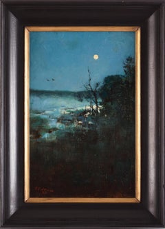 Moonlight Over Riverbed Heyst-sur-Mer