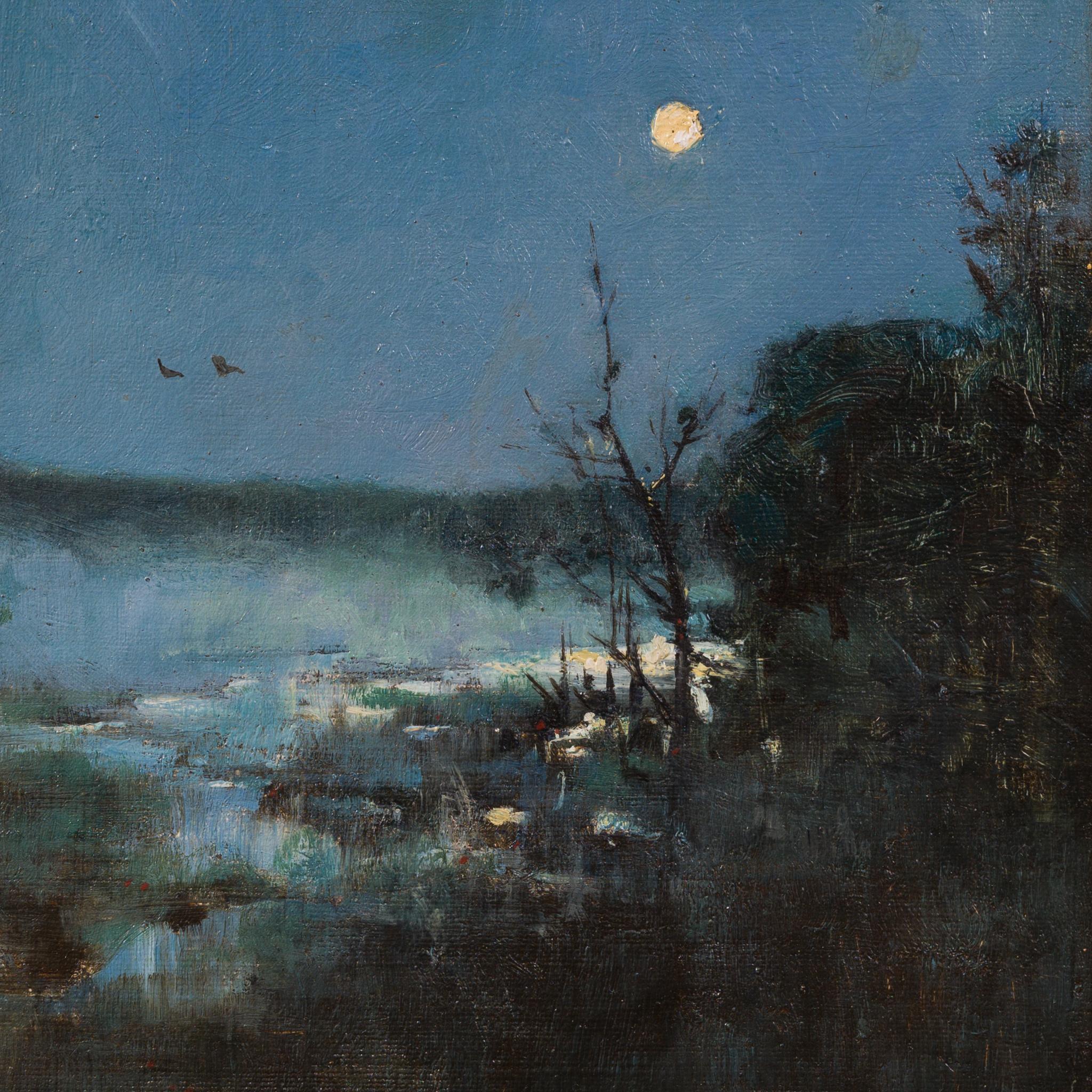 Elias Erdtman (Svezia, 1863-1945)

Riflessi di luna, Heyst-sur-Mer

olio su tela posato su tavola
firmato E. Erdman och daterad -84
senza cornice: 29 x 18,5 cm (11,4 x 7,3 pollici)
incorniciato: 38 x 28 cm (15 x 11 pollici)

Mostre: 
Galerie 22,