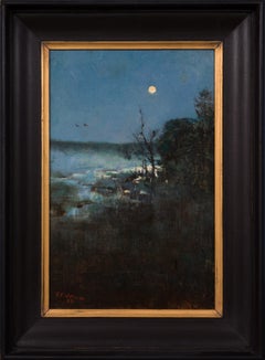 Reflejos de luna, Heyst-sur-Mer. Pintado en 1884