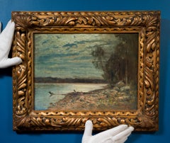 Paisaje costero a la luz de la luna con reflejos, 1909 - Elias Muukka