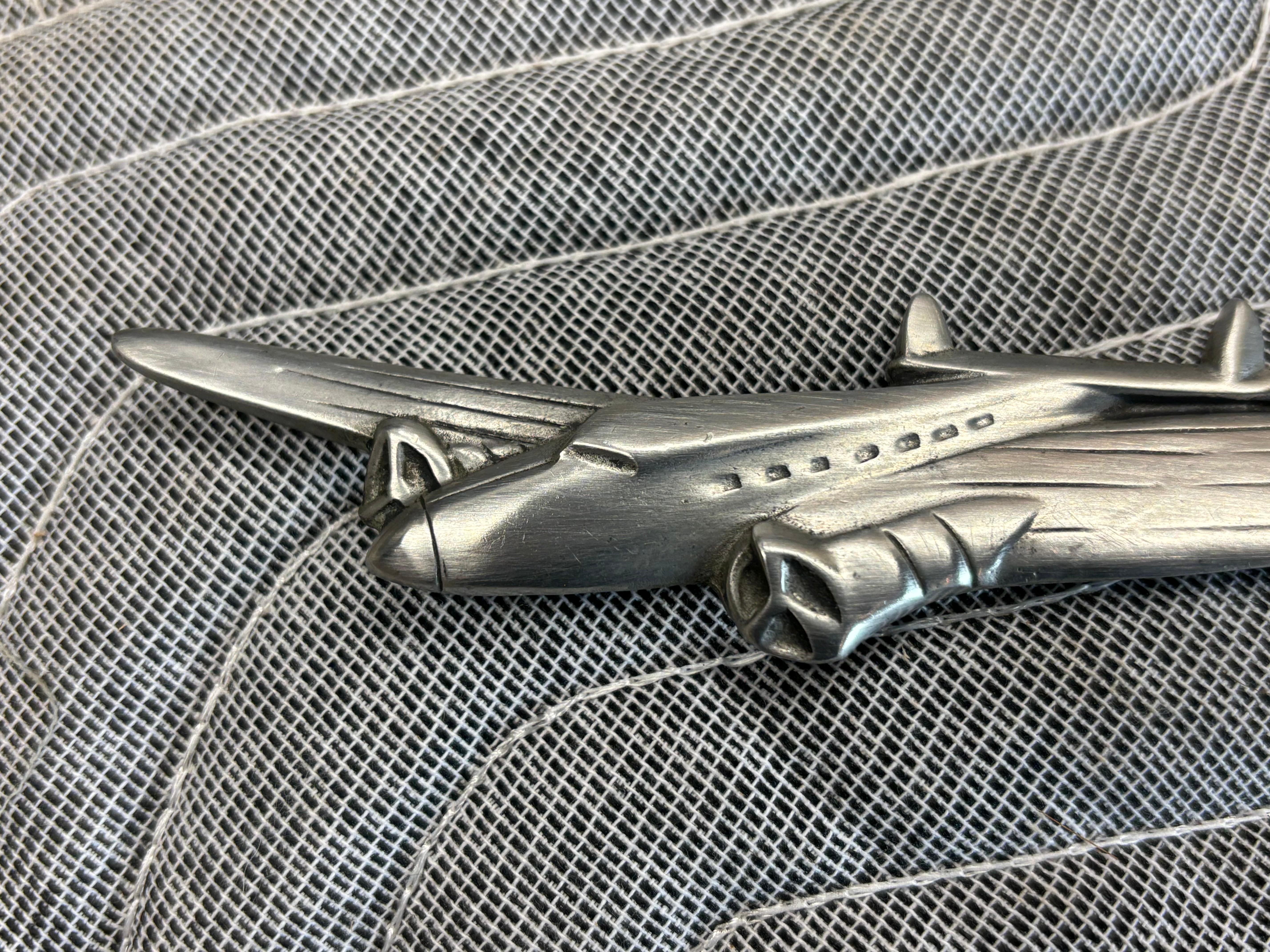 Elias Brieföffner aus Zinn und Sterling Airplane 1991 im Zustand „Gut“ im Angebot in Philadelphia, PA