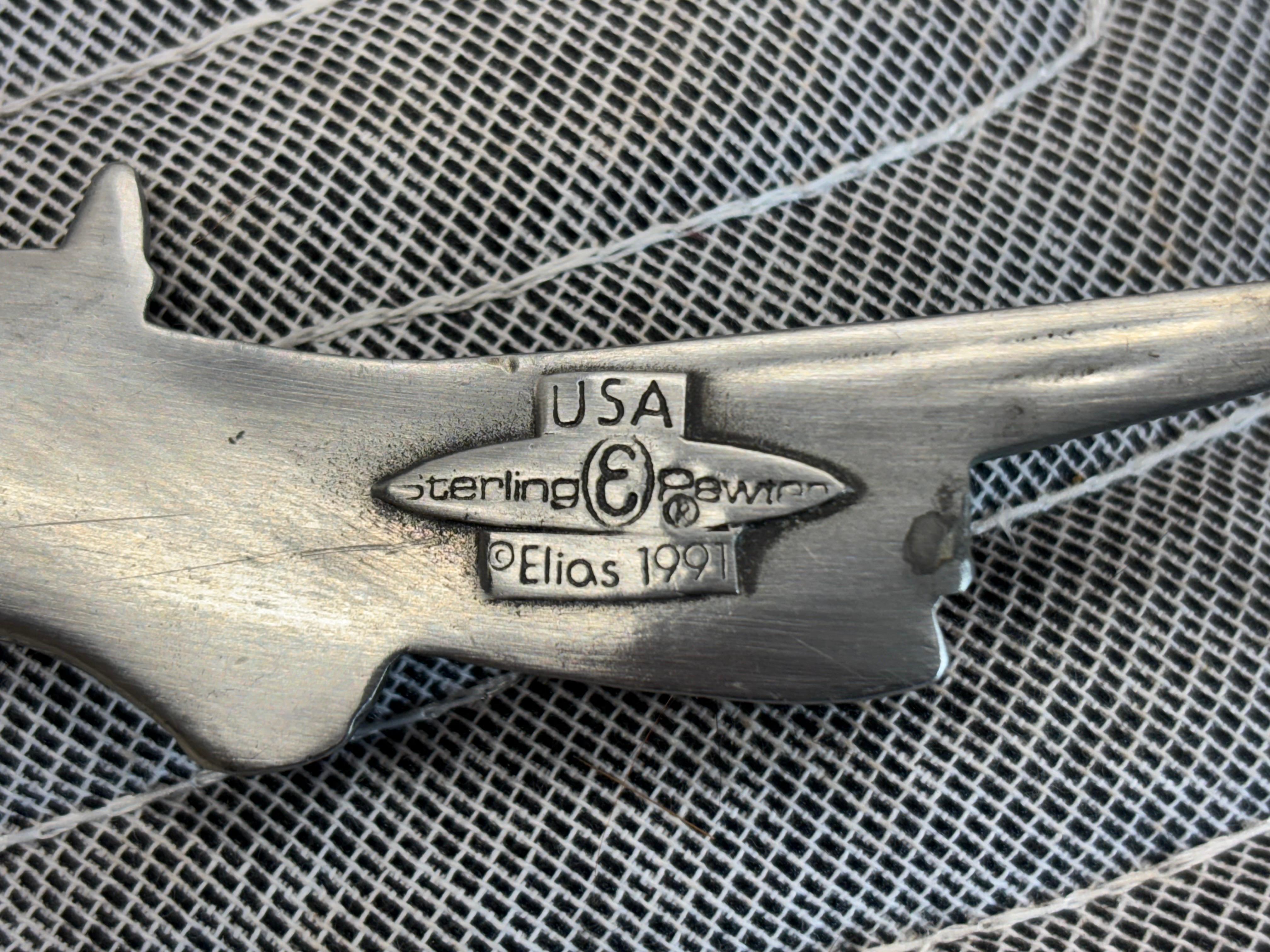 Elias Brieföffner aus Zinn und Sterling Airplane 1991 (Sterlingsilber) im Angebot