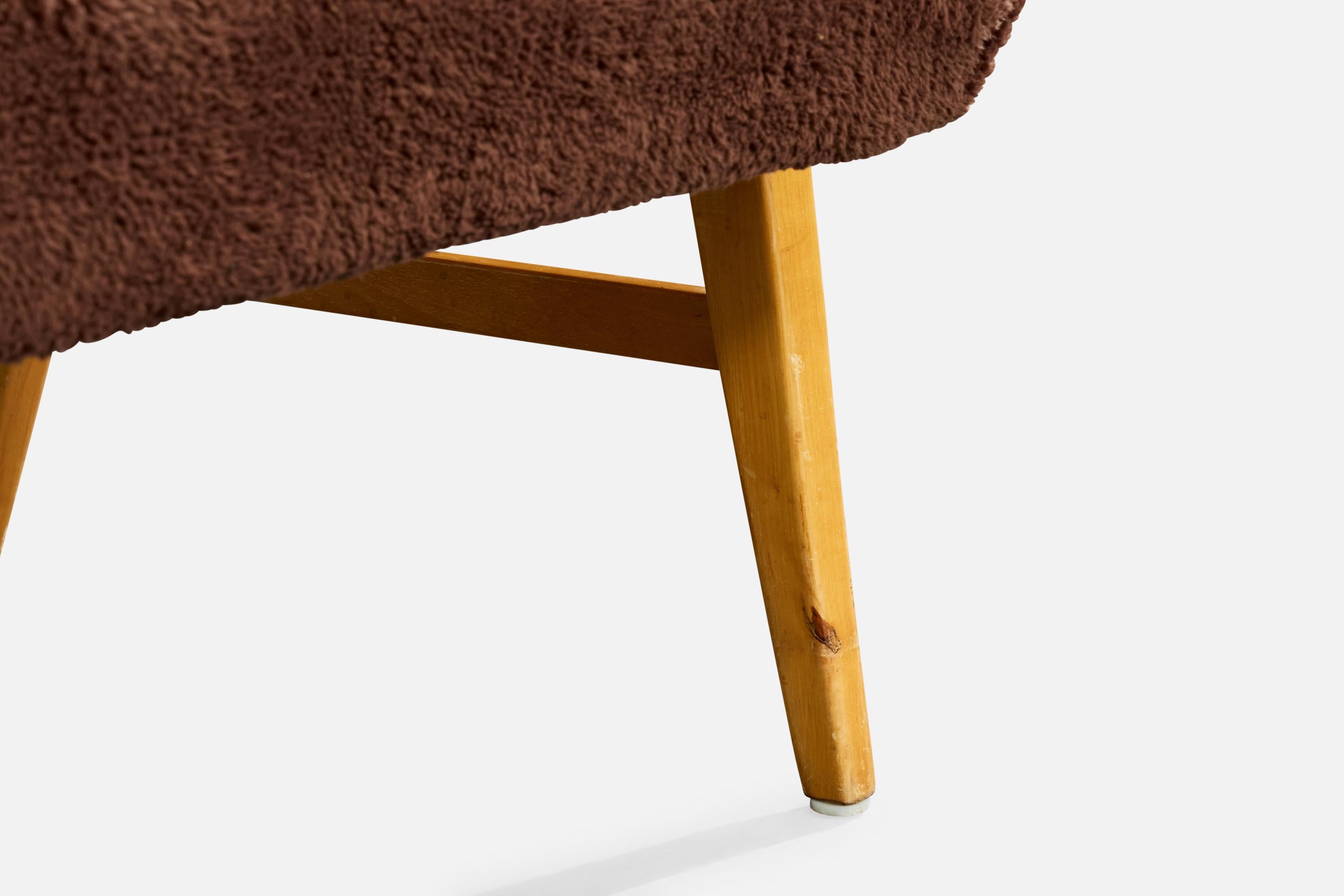 Elias Svedberg, Silla de salón, abedul, tela, Suecia, década de 1940 en venta 5