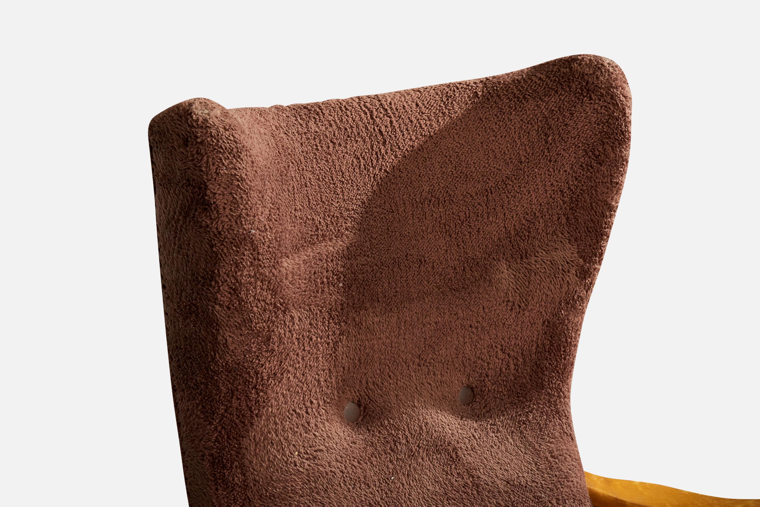 Elias Svedberg, Silla de salón, abedul, tela, Suecia, década de 1940 en venta 1