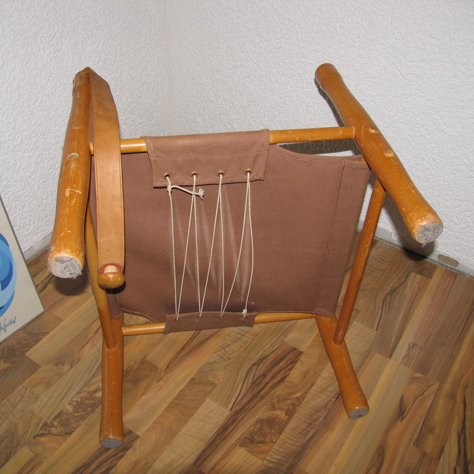 Mid-20th Century Vintage Scandinavian Safari Chair For Sale