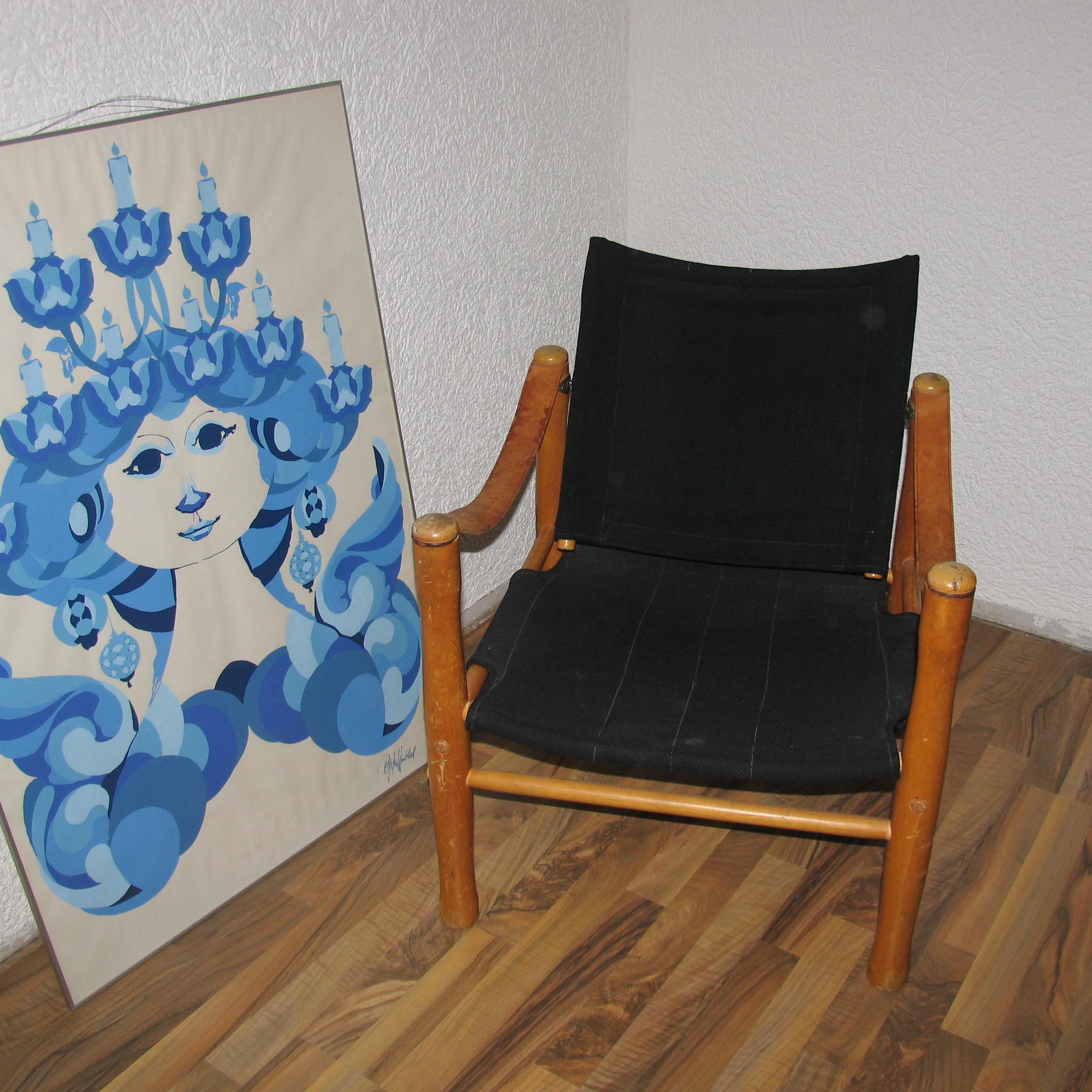 Silla Safari Triva de Elias Svedberg, Nordiska Kompaniet, década de 1940 Moderno de mediados de siglo en venta