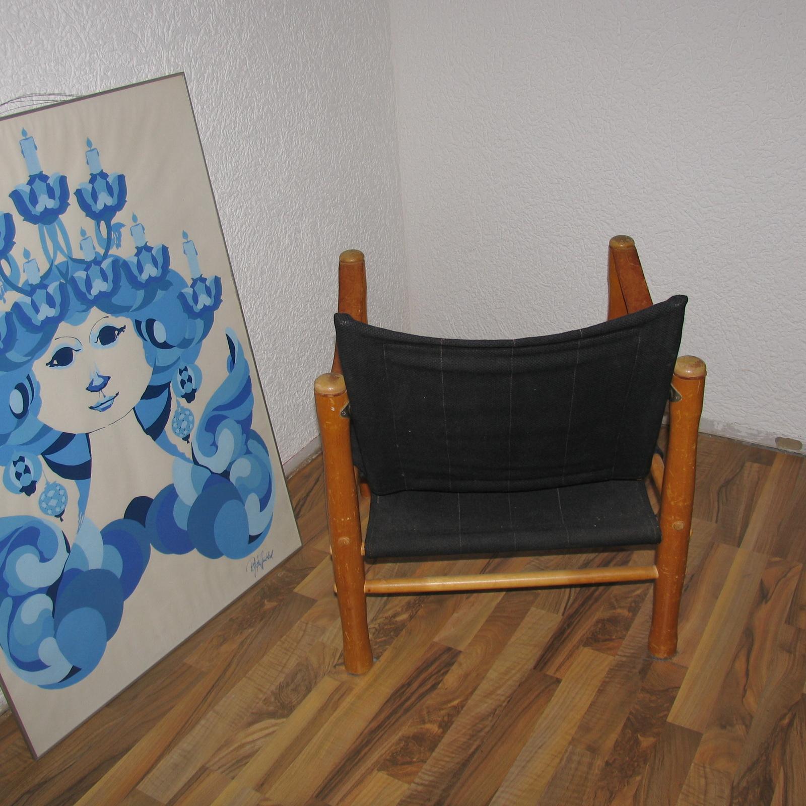 Silla Safari Triva de Elias Svedberg, Nordiska Kompaniet, década de 1940 en Bueno estado para la venta en Bochum, NRW