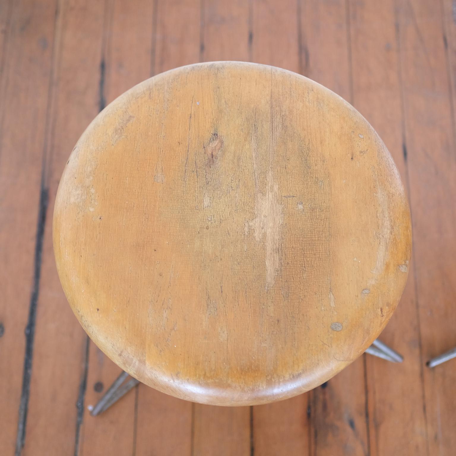 Elias Svedberg Up and Down Industrial Stool Sweden, 1950s For Sale 4