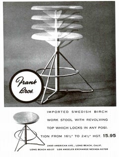 Elias Svedberg Up and Down Industrial Stool Sweden, 1950s
