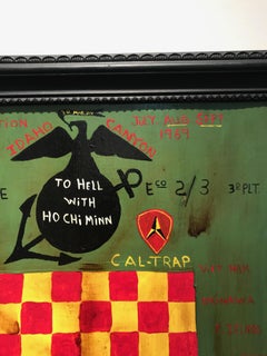 "To Hell with Ho Chi Minn" Naive, Folk Painting by Self-Taught Artist