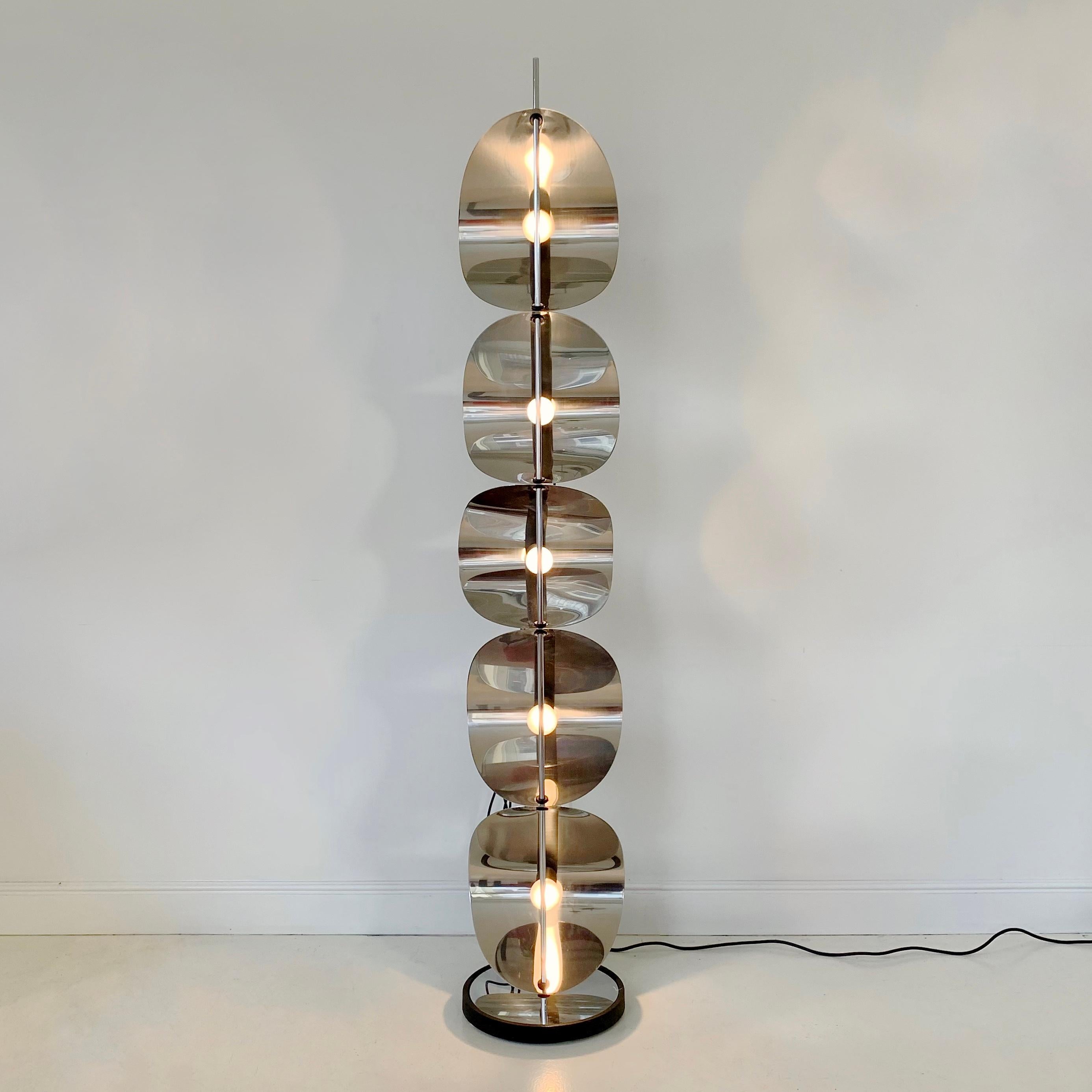 Italian Elica Floor Lamp by Cesare Leonardi & Franca Stagi for Lumenform, 1969, Italy.