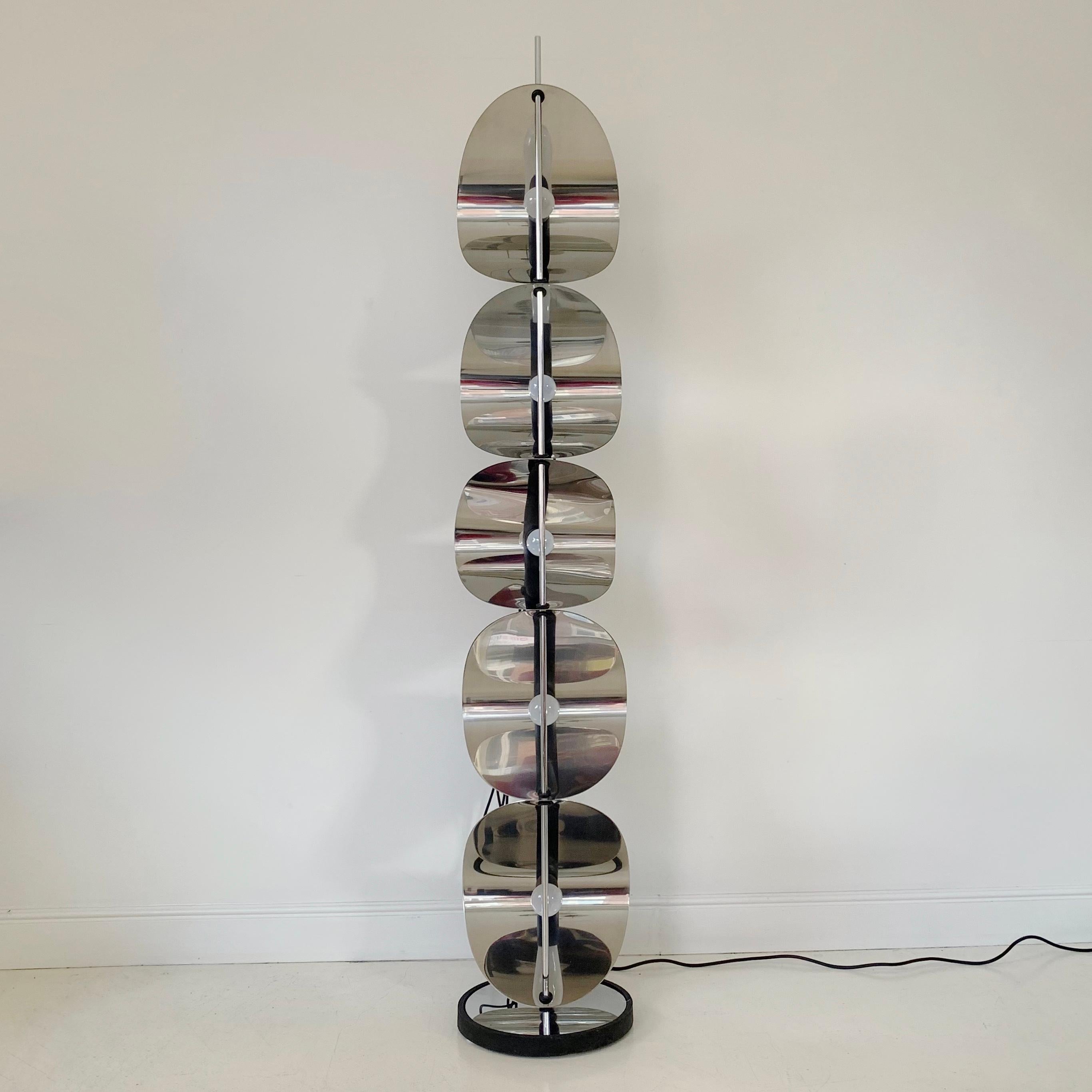 Mid-20th Century Elica Floor Lamp by Cesare Leonardi & Franca Stagi for Lumenform, 1969, Italy.