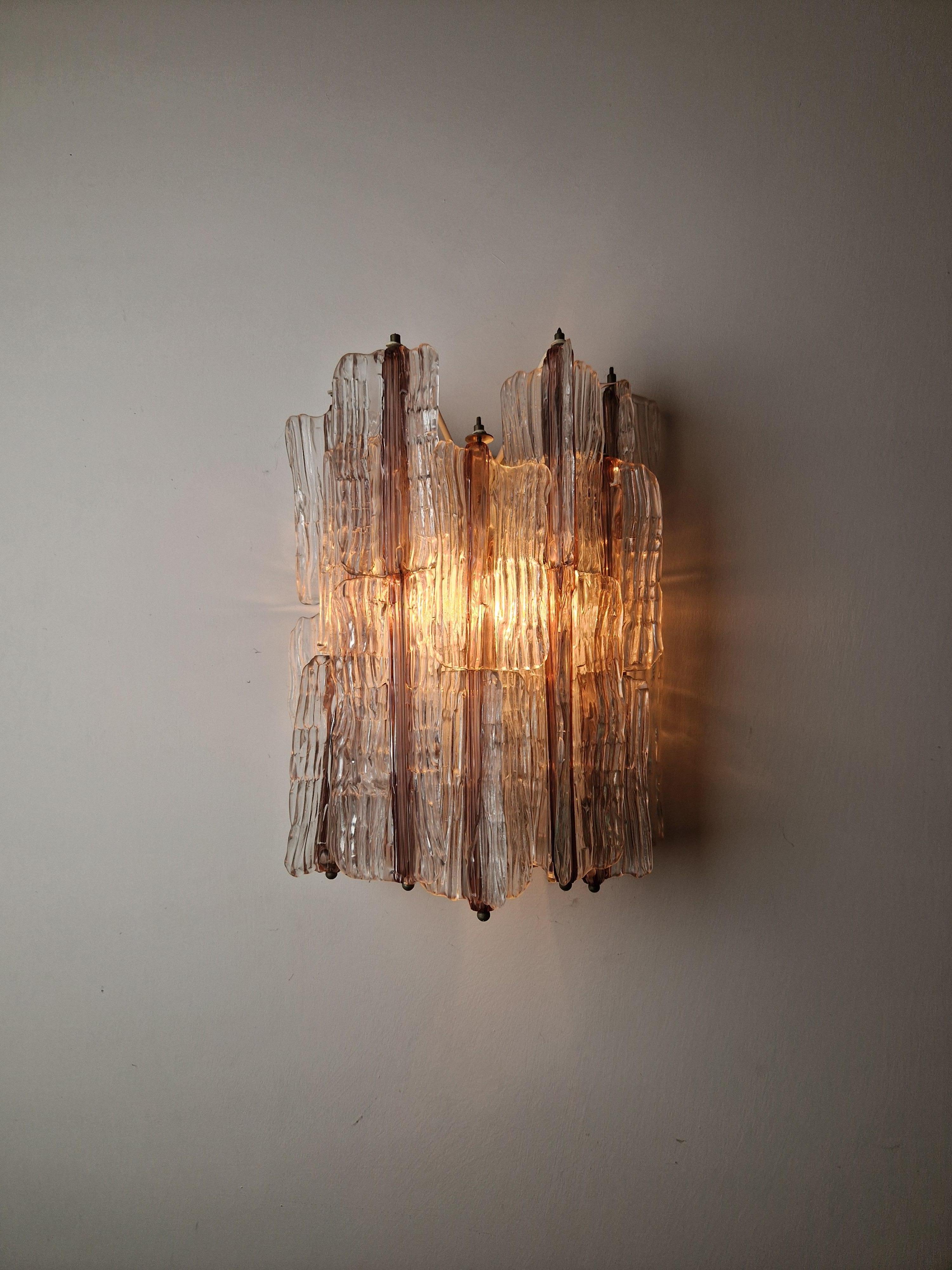 “Elica” wall light in Murano glass by Toni Zuccheri for Venini 60s, 70s For Sale 1
