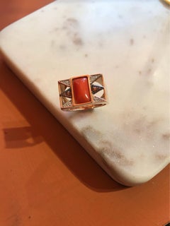 Elice Ring in Rose Gold with Opal and White Diamond
