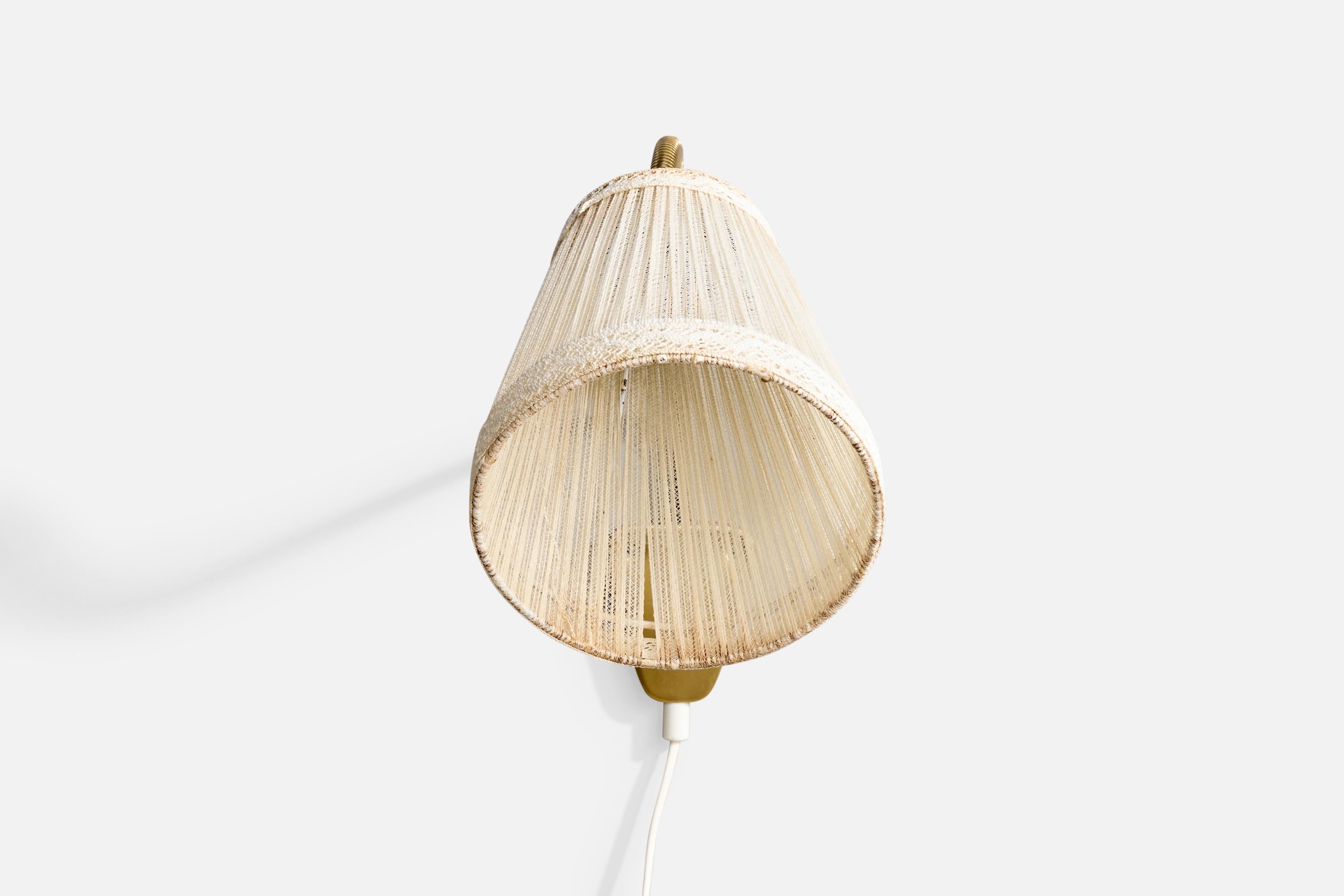 Mid-Century Modern Elidus, applique murale, laiton, Fabrice, Suède, années 1950 en vente
