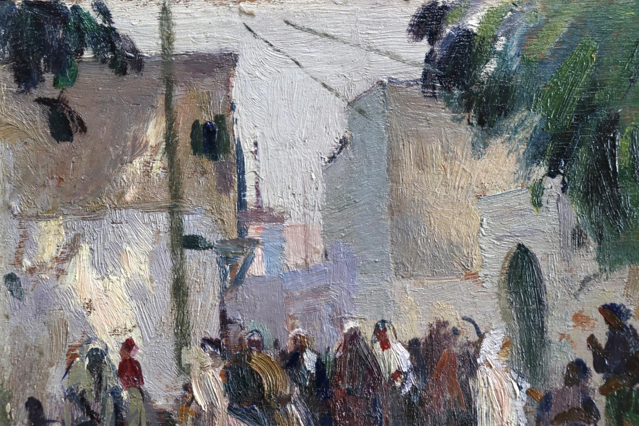 Arabs in a Market - Impressionist Oil, Figures in Landscape - Elie Anatole Pavil 2