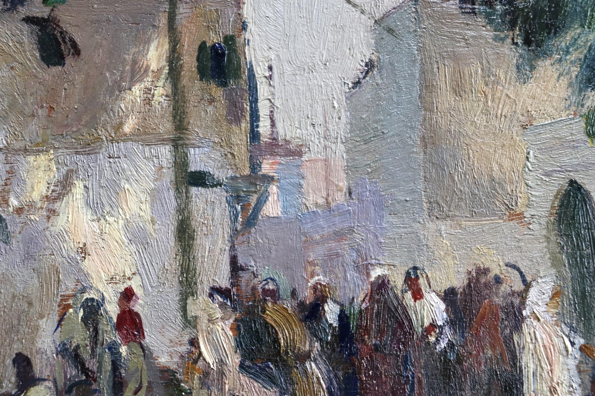 Arabs in a Market - Impressionist Oil, Figures in Landscape - Elie Anatole Pavil 5